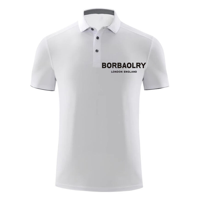Mężczyźni na zamówienie krótkie rękawy dla koszulek polo z logo z oddychającej tkaniny