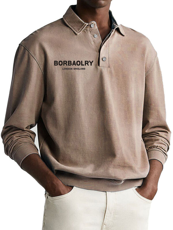 Wysokiej jakości bawełniana koszulka polo z własnym logo, jednokolorowa, dzianinowa, casualowa, hurtowa, szybkoschnąca, sportowa, męska koszulka polo z długim rękawem