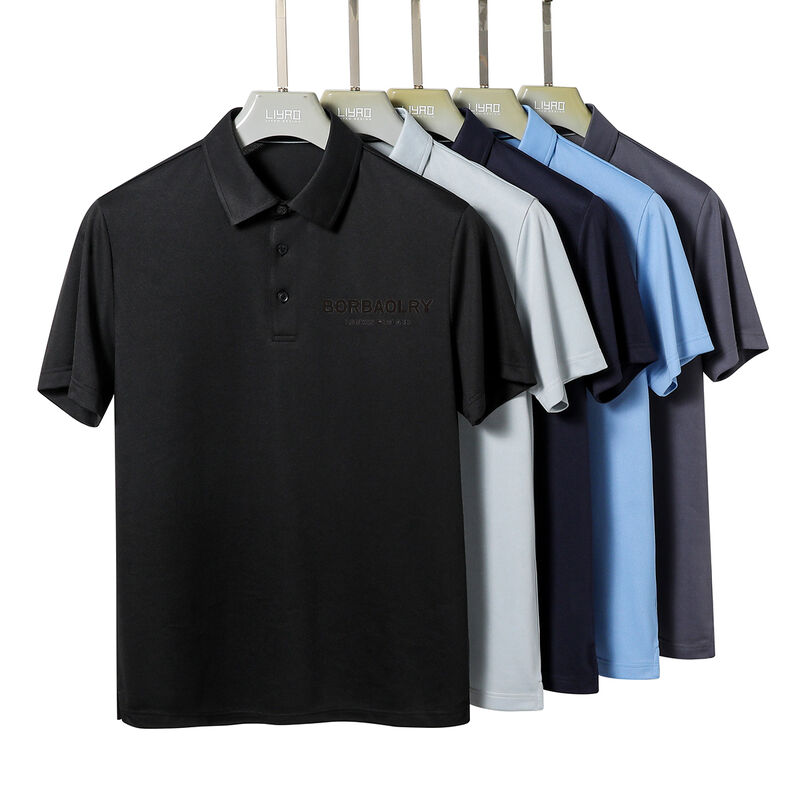 Mężczyźni Unisex Casual Short Sleeve for Polo Shirt Gorąca sprzedaż Solid Pattern Drukowane T-Shirt Custom Logo Plain Dyed Anti-Pilling