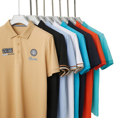 High Elasticity Breathable Custom Polo Shirts With Embroidery Logo for Men's Clothing